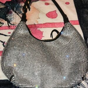 Silver Rhinestone Women's Bag